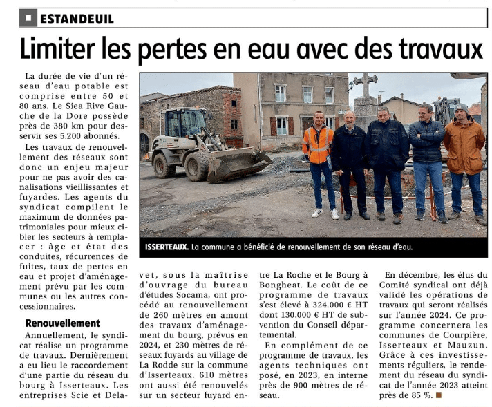 Limiter les pertes en eau avec les travaux