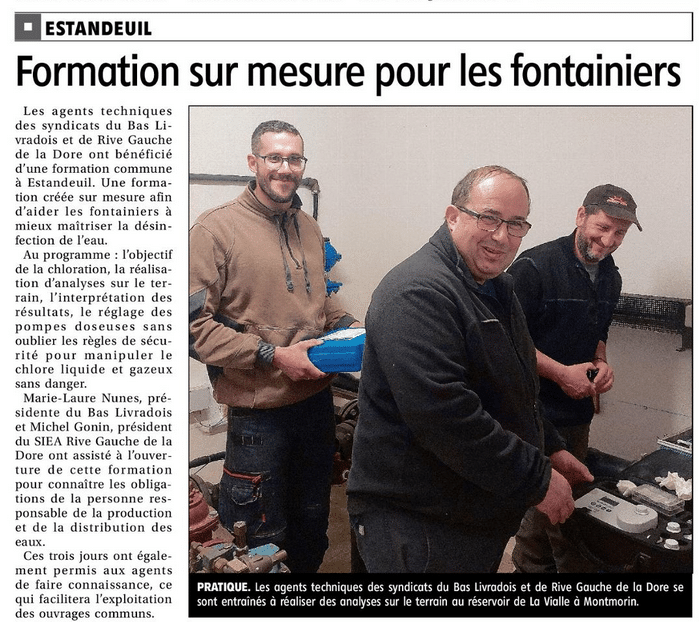 Formation sur mesure pour les fontainiers