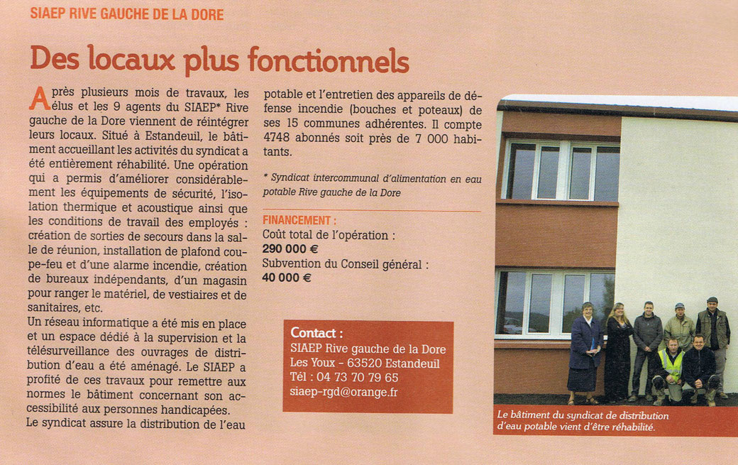 Des locaux plus fonctionnels